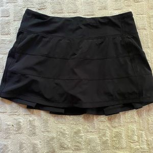 lulu lemon lace rival black tennis skirt